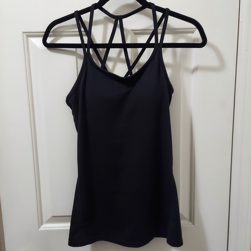 Athleta Women's Black Strappy Athletic Top